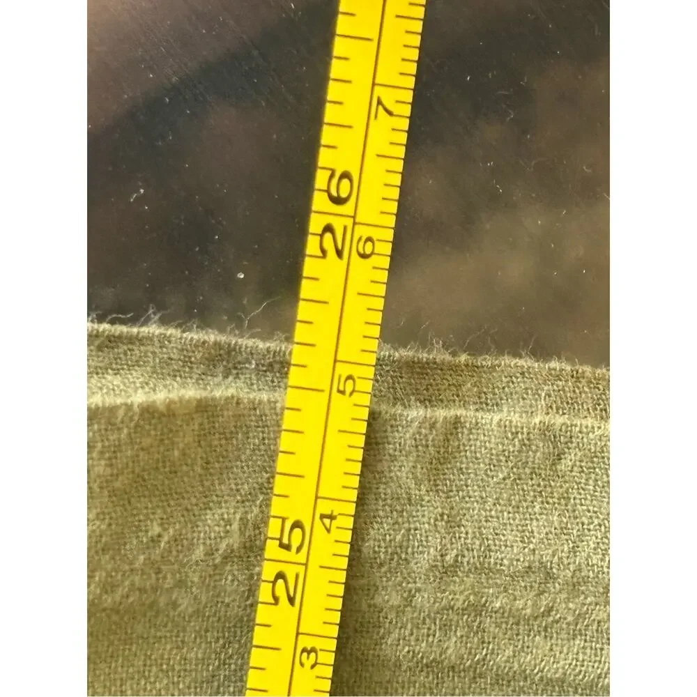 LINEN Olive Green Relaxed Tunic with Side Pockets - Picture 6 of 6